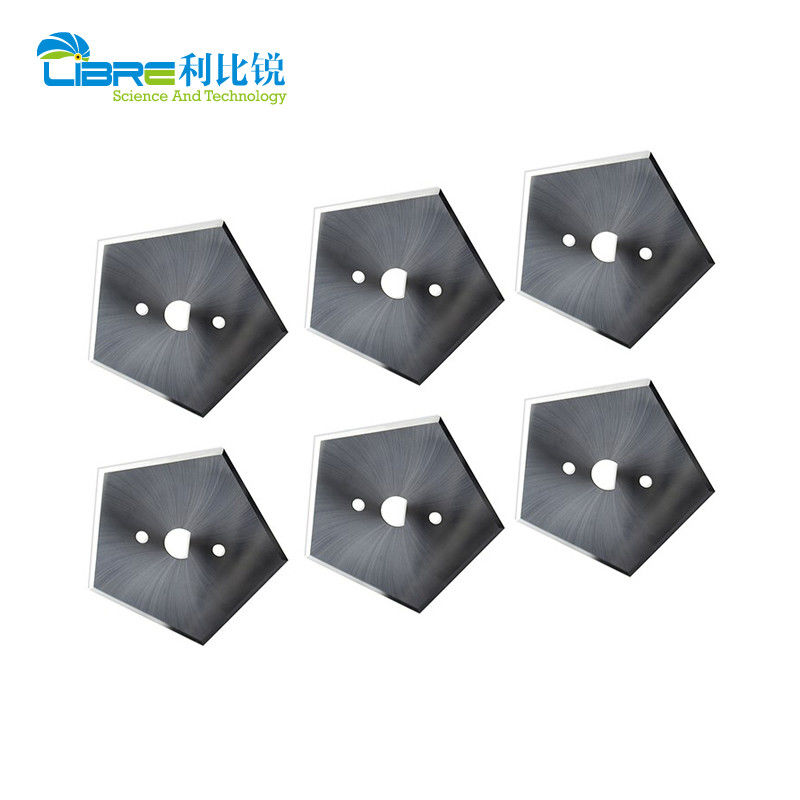 HRA89 Hardness Tungsten Carbide Pentagonal Knife with Double-sided 5 Cutting Edges for Industrial Slitter Blades 40.9mm
