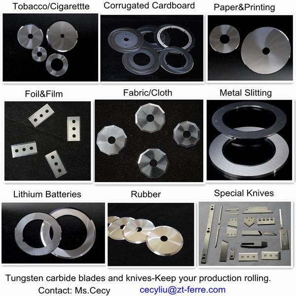 Good Abrasion Resistance Tungsten Carbide Cardboard Cutting Blade