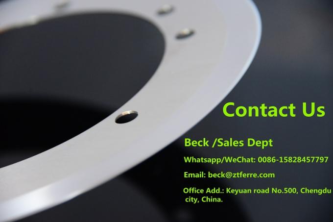 Cement Carbide Hardmetal Circular Slitting Blades Knives For Packaging Industry