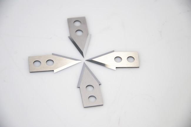 Tungsten Carbide Industrial Cutting Blades 34x16x1mm With 2 Small Round Holes